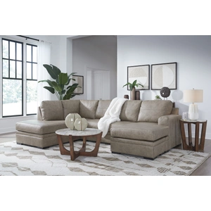 Ashley Furniture Amuleto Leather Left 2-Piece Sectional w/Chaise, Desert