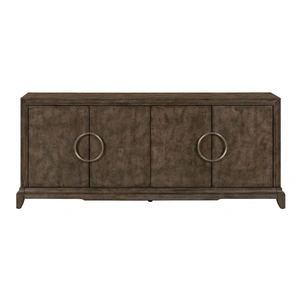 Liberty Furniture Lexington Park Wood Accent Cabinet w/4 Doors, Chai Spice