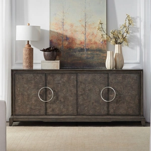 Liberty Furniture Lexington Park Wood Accent Cabinet w/4 Doors, Chai Spice