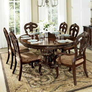 Homelegance Deryn Park Round Wood Dining Room Set, Cherry