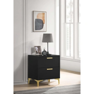 Coaster Kendall MDF Nightstand w/2 Drawers, Black