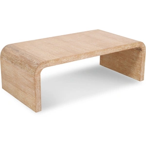 Meridian Furniture Cresthill 48-inch Rectangular Wood Coffee Table, White Oak