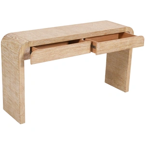 Meridian Furniture Cresthill 54-inch 2-Drawer Rectangular Wood Console Table, Oak