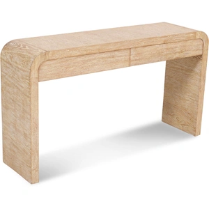 Meridian Furniture Cresthill 54-inch 2-Drawer Rectangular Wood Console Table, Oak