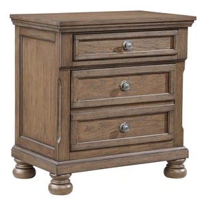 Homelegance Bethel Wood Veneer 3-Drawer Night Stand