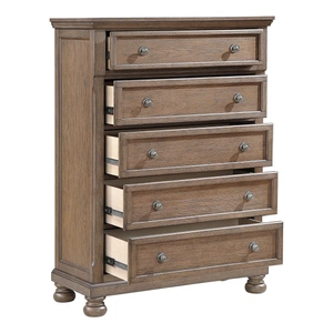 Homelegance Bethel Wood Veneer 5-Drawer Chest, Antique Brown