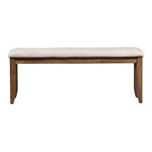 Liberty Furniture Santa Rosa Linen/Wood Dining Bench, Antique Honey