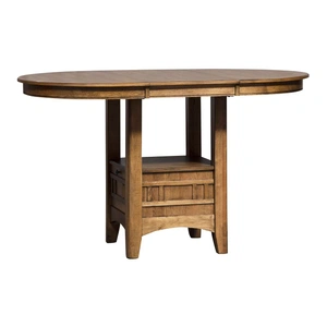 Liberty Furniture Santa Rosa Oval Wood Extendable Pub Table, Antique Honey