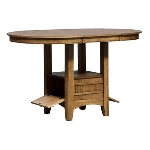 Liberty Furniture Santa Rosa Oval Wood Extendable Pub Table, Antique Honey