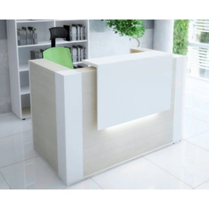MDD Office Furniture Tera 64-inch Straight Small Reception Desk w/LED Light