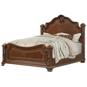 Galaxy Home Furnishings Vintage Wood Regular Bedroom Set, Dark Walnut