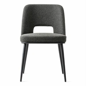 Calligaris Foyer Fabric/Metal Customizable Upholstered Open-Back Dining Chair (Set of 4)