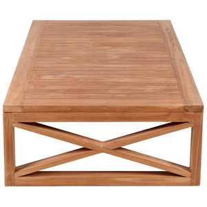 Meridian Furniture Anguilla 55.5-inch Rectangular Outdoor Patio Solid Teak Wood Coffee Table