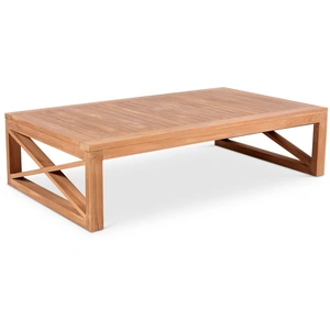 Meridian Furniture Anguilla 55.5-inch Rectangular Outdoor Patio Solid Teak Wood Coffee Table