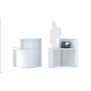 MDD Office Furniture WAVE Small Reception Desk, ADA Compliance, White