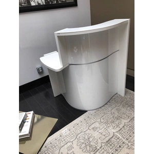 MDD Office Furniture WAVE Small Reception Desk, ADA Compliance, White