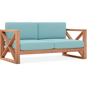 Meridian Furniture Anguilla 65-inch Outdoor Patio Waterproof Fabric Loveseat