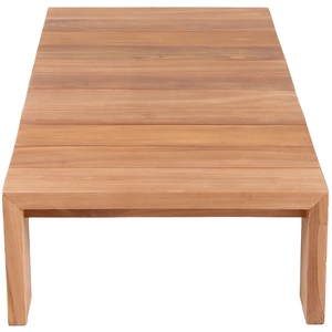 Meridian Furniture Tulum 52-inch Rectangular Outdoor Patio Solid Teak Wood Coffee Table