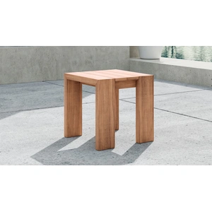 Meridian Furniture Tulum 18.5-inch Square Outdoor Patio Solid Teak Wood End Table