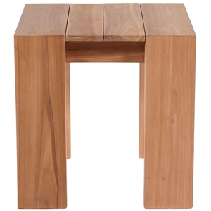 Meridian Furniture Tulum 18.5-inch Square Outdoor Patio Solid Teak Wood End Table