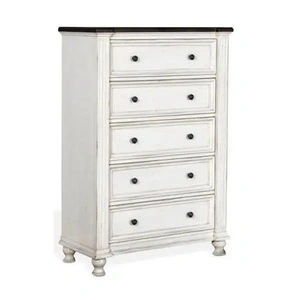 Sunny Designs SM Carriage House Wood Chest w/5 Drawers, White