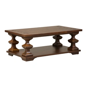 Liberty Furniture Sedona Rectangular Wood Storage Cocktail Table, Kona Brown