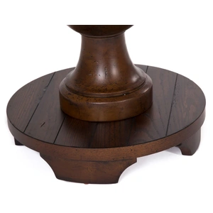 Liberty Furniture Sedona Round Wood End Table, Kona Brown