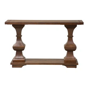 Liberty Furniture Sedona Rectangular Wood Storage Sofa Table, Kona Brown
