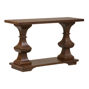 Liberty Furniture Sedona Rectangular Wood Storage Sofa Table, Kona Brown