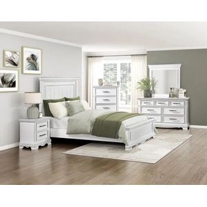 Homelegance York Wood Panel Bedroom Set, White