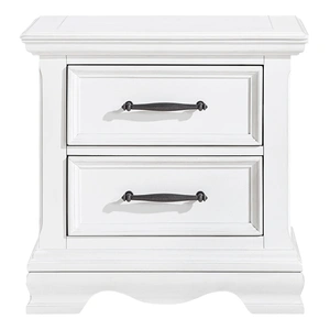 Homelegance York Wood 2-Drawer Night Stand, White