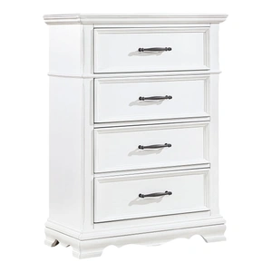 Homelegance York Wood 4-Drawer Chest, White