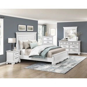 Homelegance York Wood Panel Bedroom Set, White