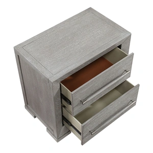 Homelegance Owen Wood 2-Drawer Night Stand in Gray