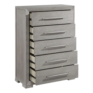 Homelegance Owen Wood 5-Drawer Chest, Gray