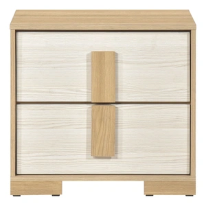 Homelegance Sterling Melamine/Wood 2-Drawer Night Stand in Natural/White