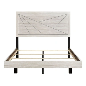 Homelegance Aspen PU Veener/Wood Panel Bed, Dusty Gray Oak