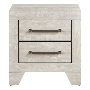 Homelegance Aspen PU Veener/Wood 2-Drawer Night Stand, Dusty Gray Oak