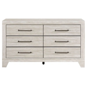 Homelegance Aspen PU Veener/Wood 6-Drawer Double Dresser, Dusty Gray Oak