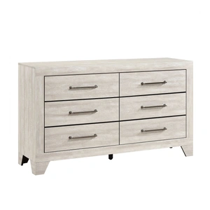 Homelegance Aspen PU Veener/Wood 6-Drawer Double Dresser, Dusty Gray Oak