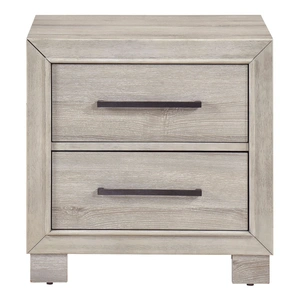 Homelegance Everett Melamine/Wood 2-Drawer Night Stand in Gray
