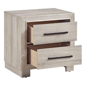 Homelegance Everett Melamine/Wood 2-Drawer Night Stand in Gray