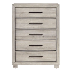 Homelegance Everett Melamine/Wood 5-Drawer Chest, Gray