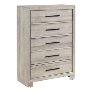 Homelegance Everett Melamine/Wood 5-Drawer Chest, Gray