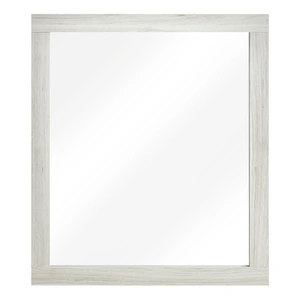 Homelegance Westport Rectangular PU Paper/Wood Mirror, White Oak/Gray