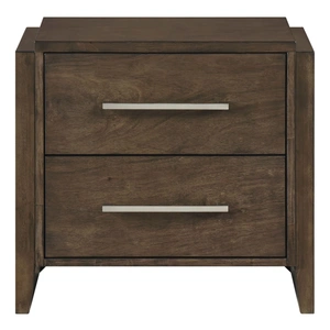 Homelegance Emmett Wood 2-Drawer Night Stand, Dark Walnut