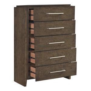 Homelegance Emmett Wood 5-Drawer Chest, Dark Walnut