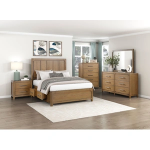 Homelegance Charlotte Rectangular Wood Mirror, Light Brown