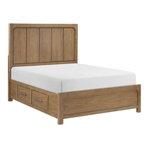 Homelegance Charlotte Wood Storage Platform Bed, Light Brown