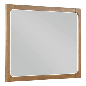 Homelegance Charlotte Rectangular Wood Mirror, Light Brown